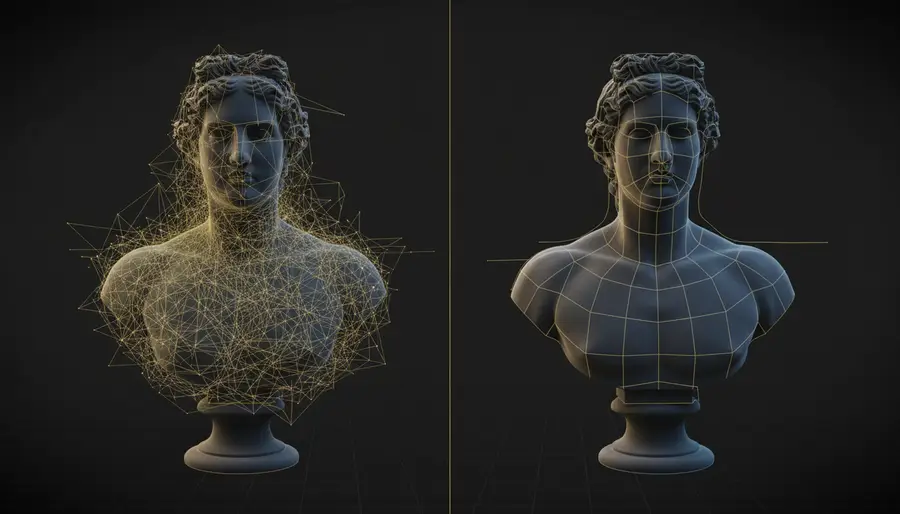 AI 3D Retopology Tool — Clean Up High-Poly Meshes Online